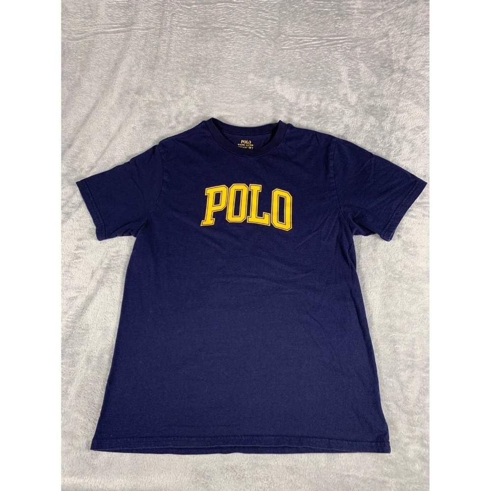 Polo Ralph Lauren T-Shirt Boys XL Blue Crew Neck Short Sleeve ribbed crewneck